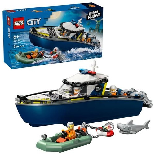 Lego city police motoscafo - city,